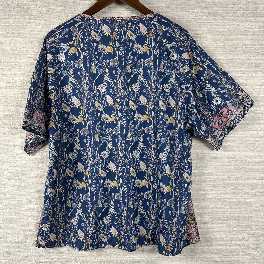 Misslook Women's XXL Boho Hippie Cottagecore Floral Faux Patchwork Print Fairy - Picture 8 of 12